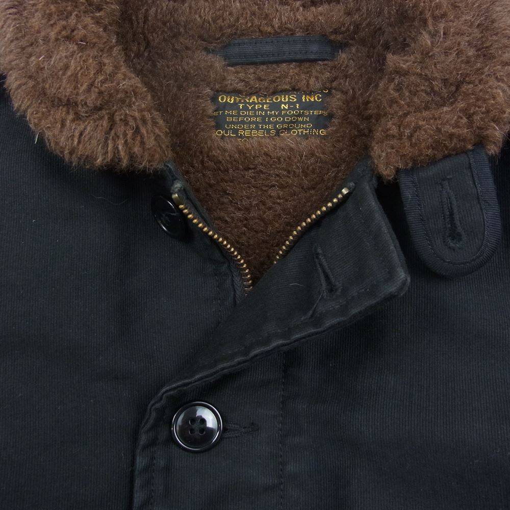 WACKO MARIA ワコマリア N-1 デッキ ジャケット ブラック ブラック系 S【中古】