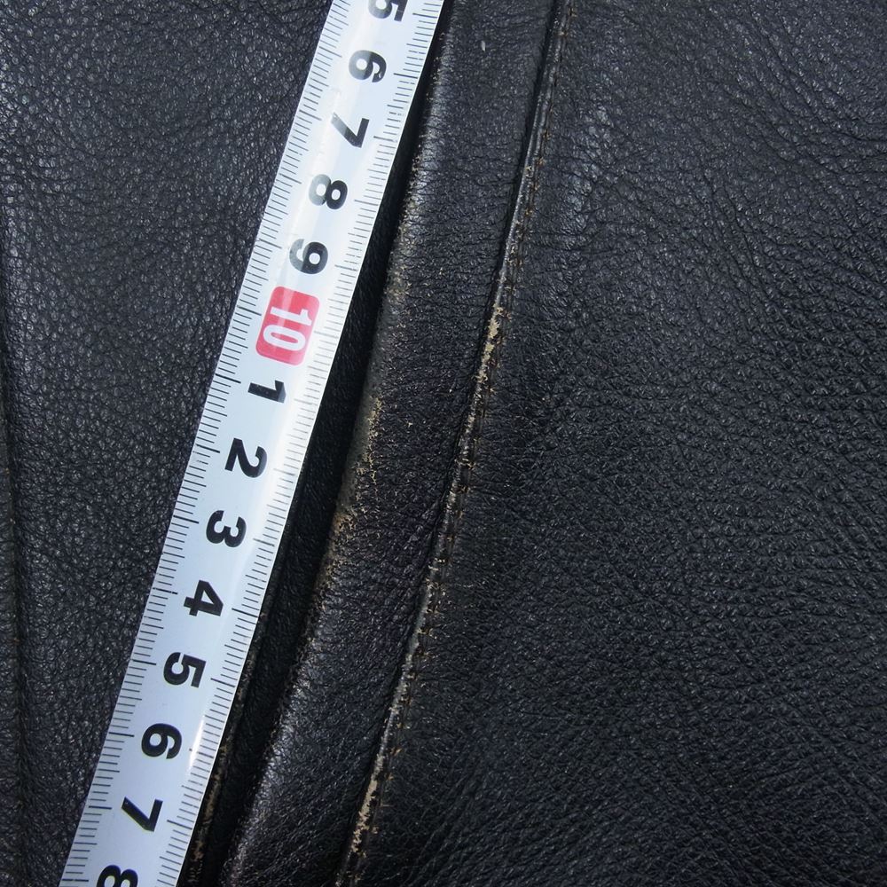 COOTIE クーティー 4628243 カウハイド オールレザー N-1 アルパカ ウール デッキ ジャケット ブラック系 S【中古】