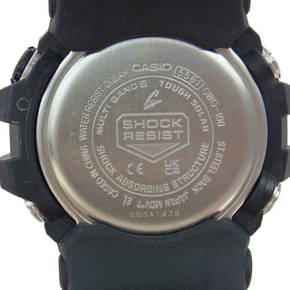 CASIO G-SHOCK カシオ ジーショック GWG-100-1AJF MASTER OF G MUDMASTER マッドマスター 電波ソーラー 腕時計 リスト ウォッチ ブラック系【中古】