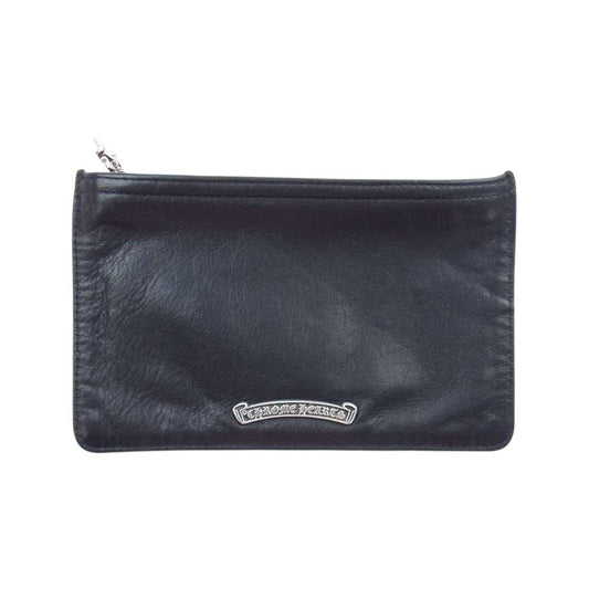 CHROME HEARTS クロムハーツ（原本無） ZPR CHNG PURSE 2 ＃2 ダガージップ チェンジパース コインケース ポーチ レザー ブラック系【中古】