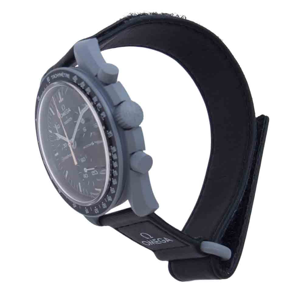 OMEGA オメガ Swatch スウォッチ 2023 MoonSwatch Mission to the Moon shine gold ムーンスウォッチ ミッション トゥー ムーン シャインゴールド 時計 ブラック系 グレー系【極上美品】【中古】