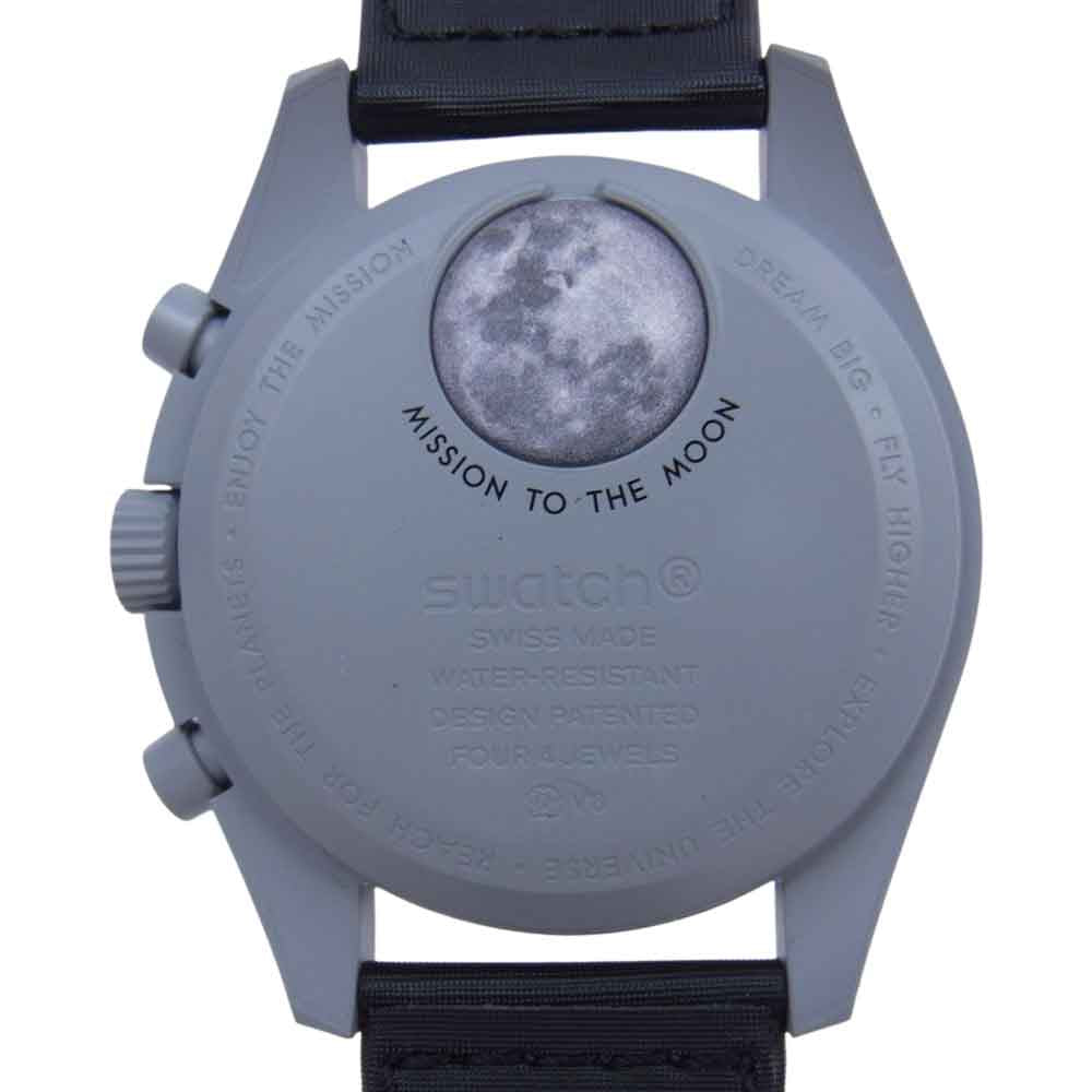 OMEGA オメガ Swatch スウォッチ 2023 MoonSwatch Mission to the Moon shine gold ムーンスウォッチ ミッション トゥー ムーン シャインゴールド 時計 ブラック系 グレー系【極上美品】【中古】