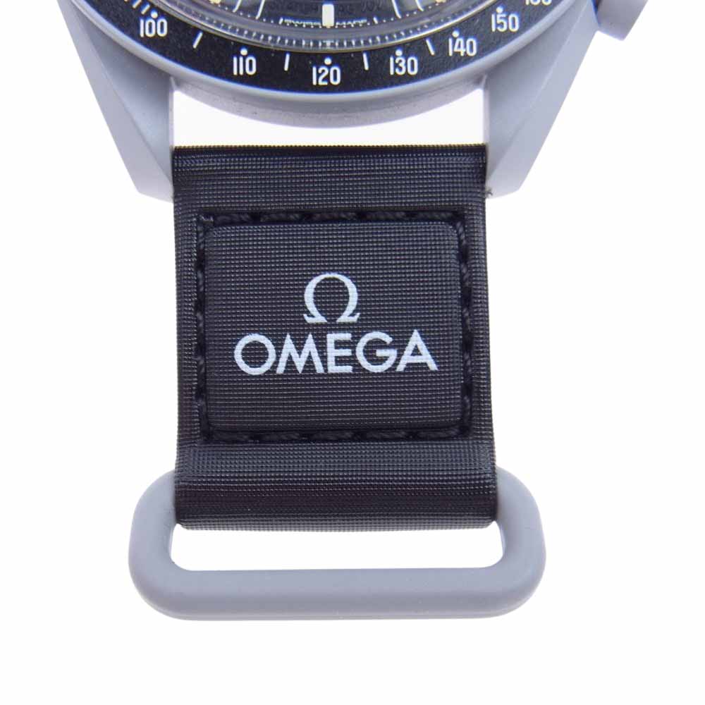 OMEGA オメガ Swatch スウォッチ 2023 MoonSwatch Mission to the Moon shine gold ムーンスウォッチ ミッション トゥー ムーン シャインゴールド 時計 ブラック系 グレー系【極上美品】【中古】