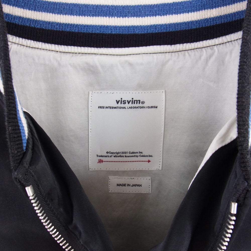 VISVIM ビズビム 123105013018 DOUGLAS STADIUM JKT スタジアム ジャケット サテン レーヨン ブラック系 1【中古】