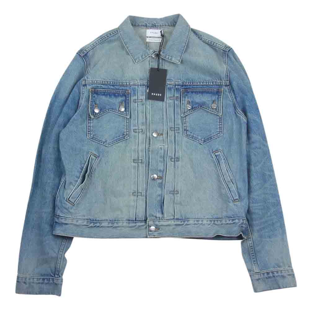 ルード 22AW USED ユーズド加工 デニム ジャケット インディゴブルー系 L【極上美品】【中古】