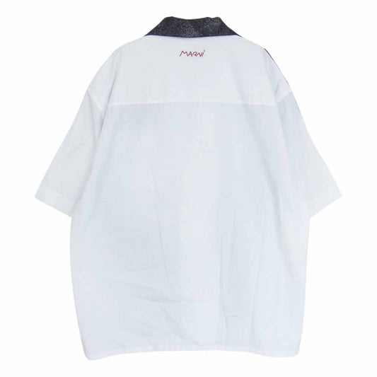 MARNI マルニ 21AW CUMU0213P0 PRINT Open collar shirt プリント オープンカラー シャツ ホワイト系 52【新古品】【未使用】【中古】