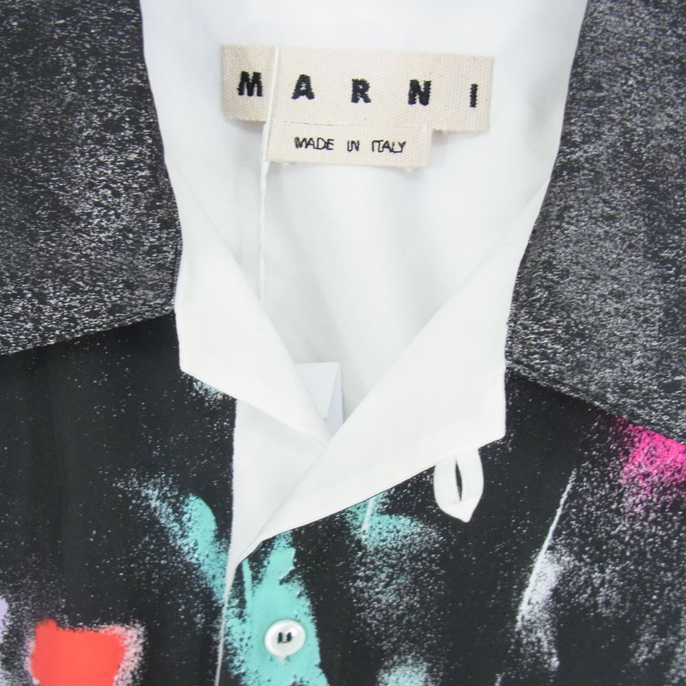 MARNI マルニ 21AW CUMU0213P0 PRINT Open collar shirt プリント オープンカラー シャツ ホワイト系 52【新古品】【未使用】【中古】