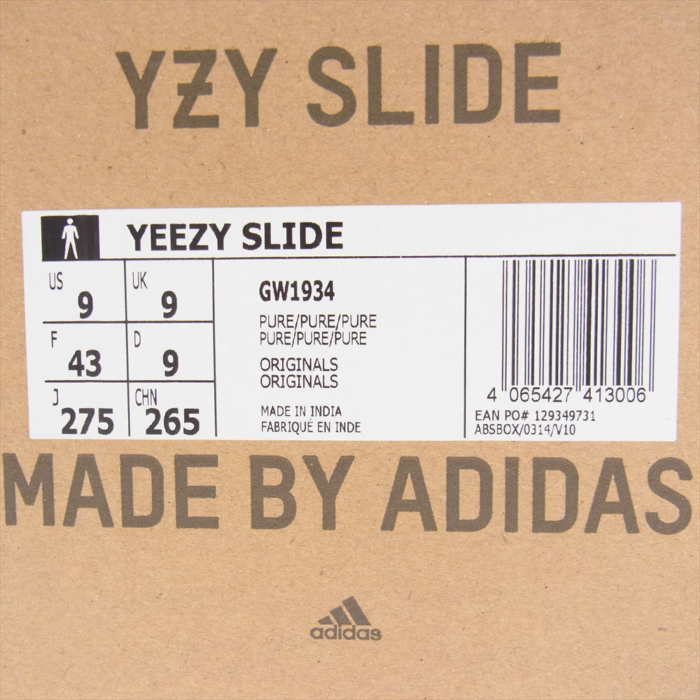 adidas アディダス GW1934 YEEZY SLIDE イージー スライド Pure サンダル ベージュ系 27.5cm【中古】