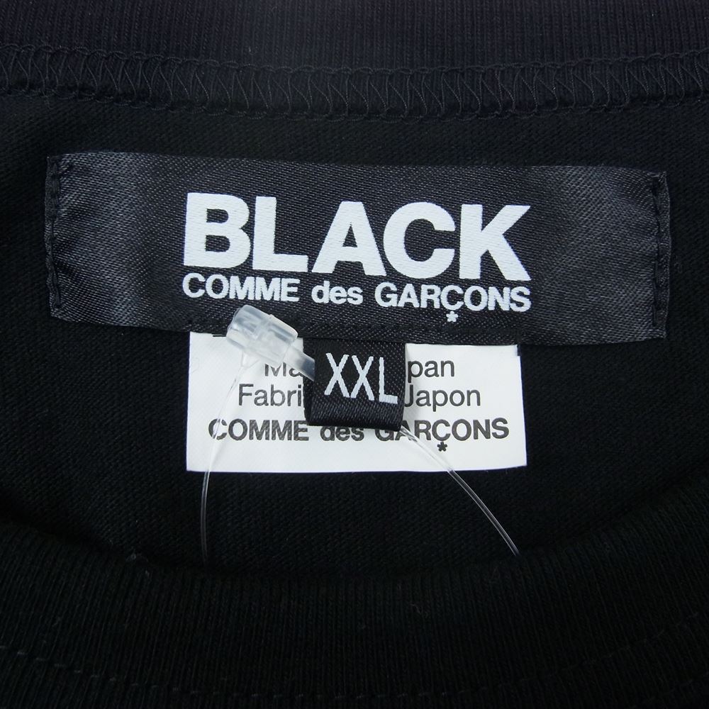BLACK COMME des GARCONS ブラックコムデギャルソン AD2020 1G-B001 シャツドッキング 切替 カットソー 長袖Tシャツ ブラック系 XXL【美品】【中古】