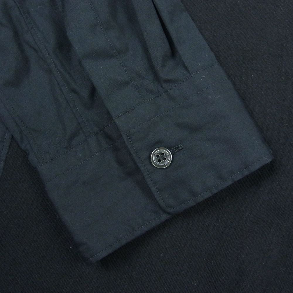 BLACK COMME des GARCONS ブラックコムデギャルソン AD2020 1G-B001 シャツドッキング 切替 カットソー 長袖Tシャツ ブラック系 XXL【美品】【中古】