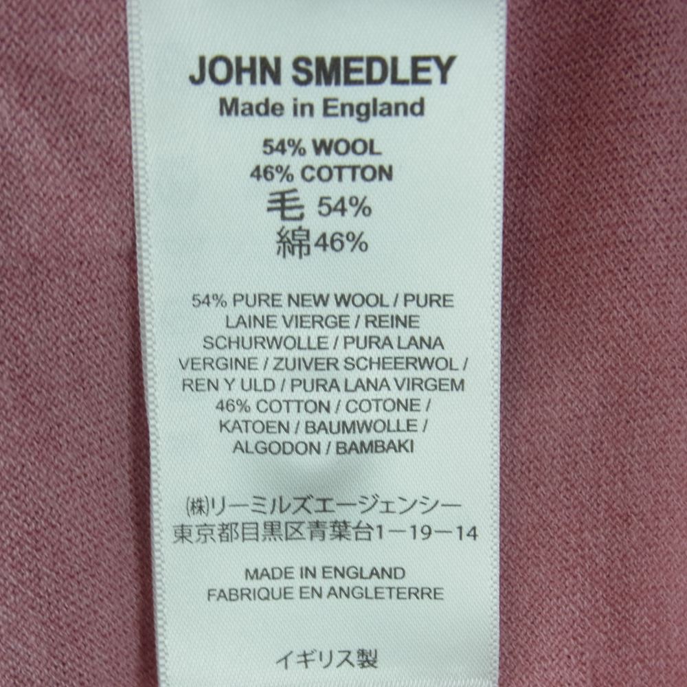 JOHN SMEDLEY ジョンスメドレー EASY FIT ISIS SHIRT FC SS シーアイランド コットン 30ゲージ 半袖 ニット ポロシャツ ピンク系 M【極上美品】【中古】