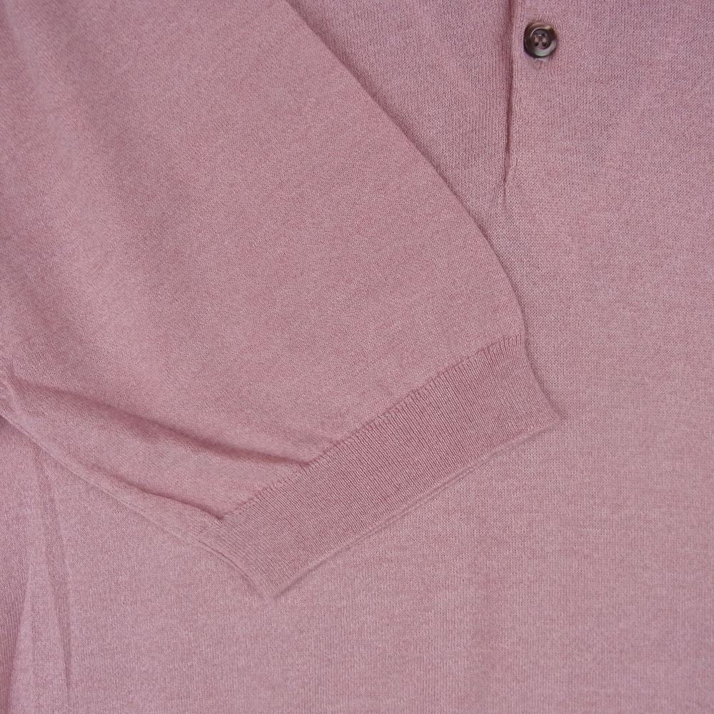 JOHN SMEDLEY ジョンスメドレー EASY FIT ISIS SHIRT FC SS シーアイランド コットン 30ゲージ 半袖 ニット ポロシャツ ピンク系 M【極上美品】【中古】