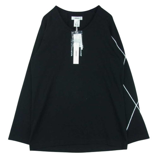 sulvam サルバム SN-T07-780 STUDIOUS別注 ステュディオス LONG TEE チェーン Tシャツ カットソー 長袖 ブラック系 L【美品】【中古】
