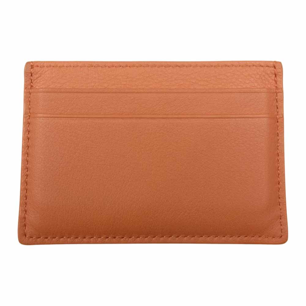 LOEWE ロエベ × ジブリ ハウルの動く城 カルシファー レザー パスケース オレンジ系【美品】【中古】