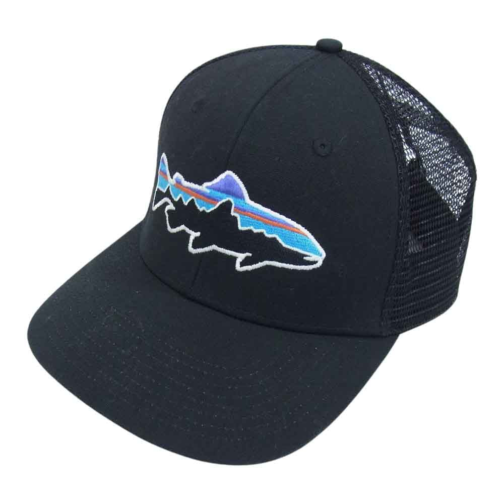 patagonia パタゴニア 38288 フィッツロイ トラウト トラッカーハット メッシュ キャップ ブラック系【中古】
