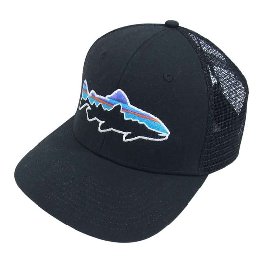 patagonia パタゴニア 38288 フィッツロイ トラウト トラッカーハット メッシュ キャップ ブラック系【中古】