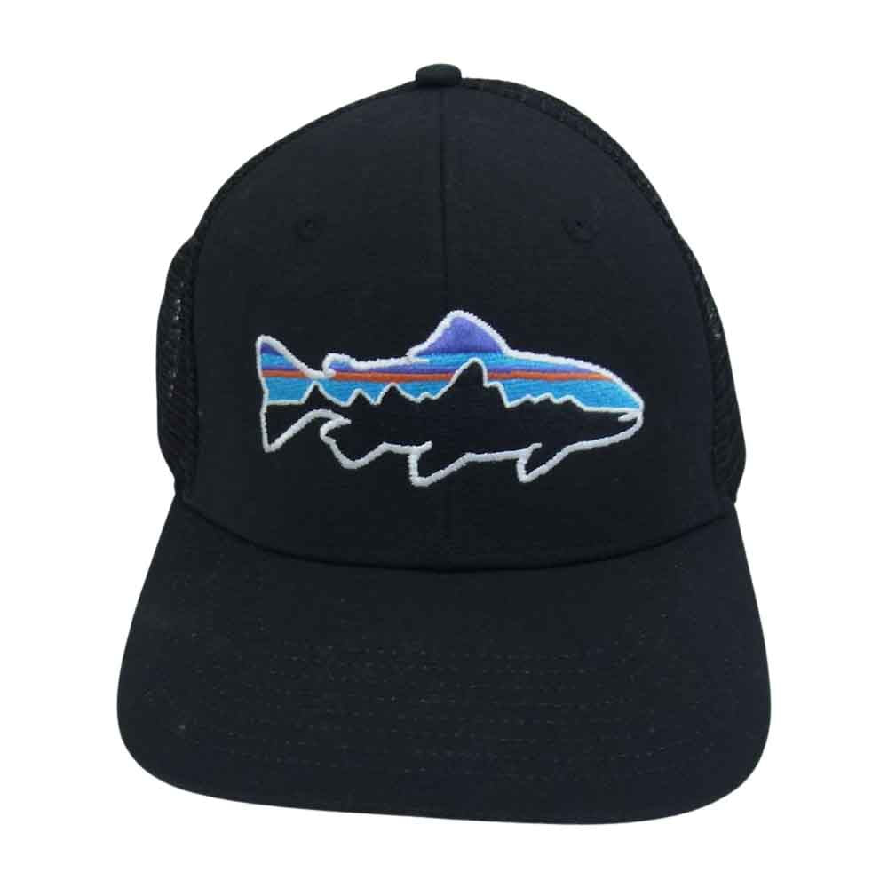 patagonia パタゴニア 38288 フィッツロイ トラウト トラッカーハット メッシュ キャップ ブラック系【中古】