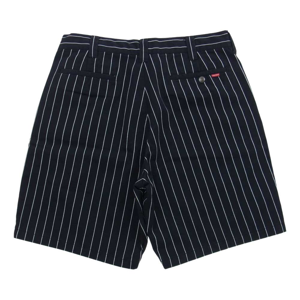 Supreme シュプリーム 21SS Work Short Black Stripe ストライプ ワーク ショート パンツ  ブラック系 32【美品】【中古】