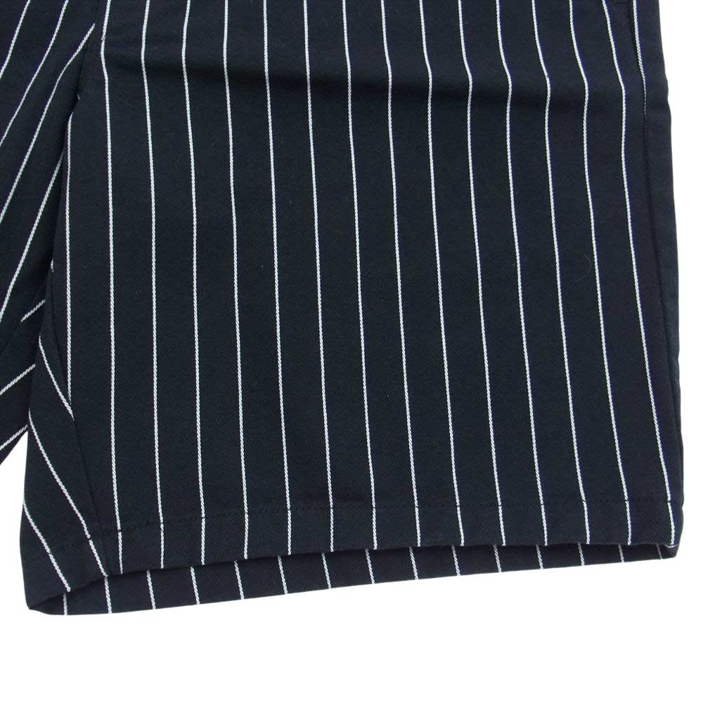 Supreme シュプリーム 21SS Work Short Black Stripe ストライプ ワーク ショート パンツ  ブラック系 32【美品】【中古】