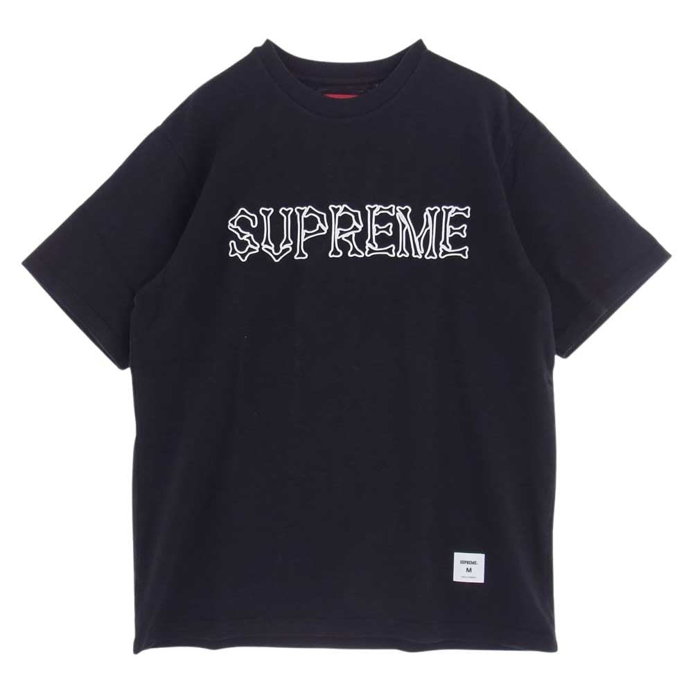 Supreme シュプリーム 22AW Bones S/S Top ボーン ロゴ Tシャツ ブラック系 M【新古品】【未使用】【中古】