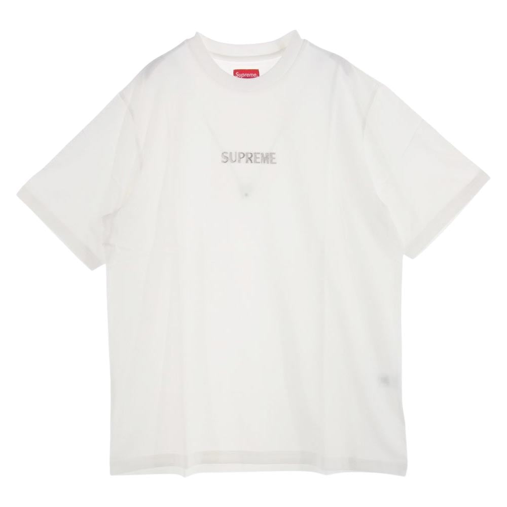 Supreme シュプリーム 20AW Bullion Logo S/S Top ブリオン ロゴ Tシャツ ホワイト系 M【新古品】【未使用】【中古】