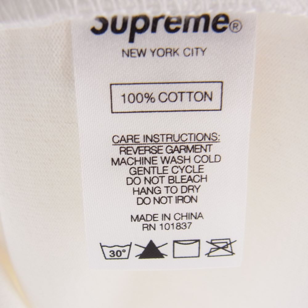 Supreme シュプリーム 20AW Bullion Logo S/S Top ブリオン ロゴ Tシャツ ホワイト系 M【新古品】【未使用】【中古】