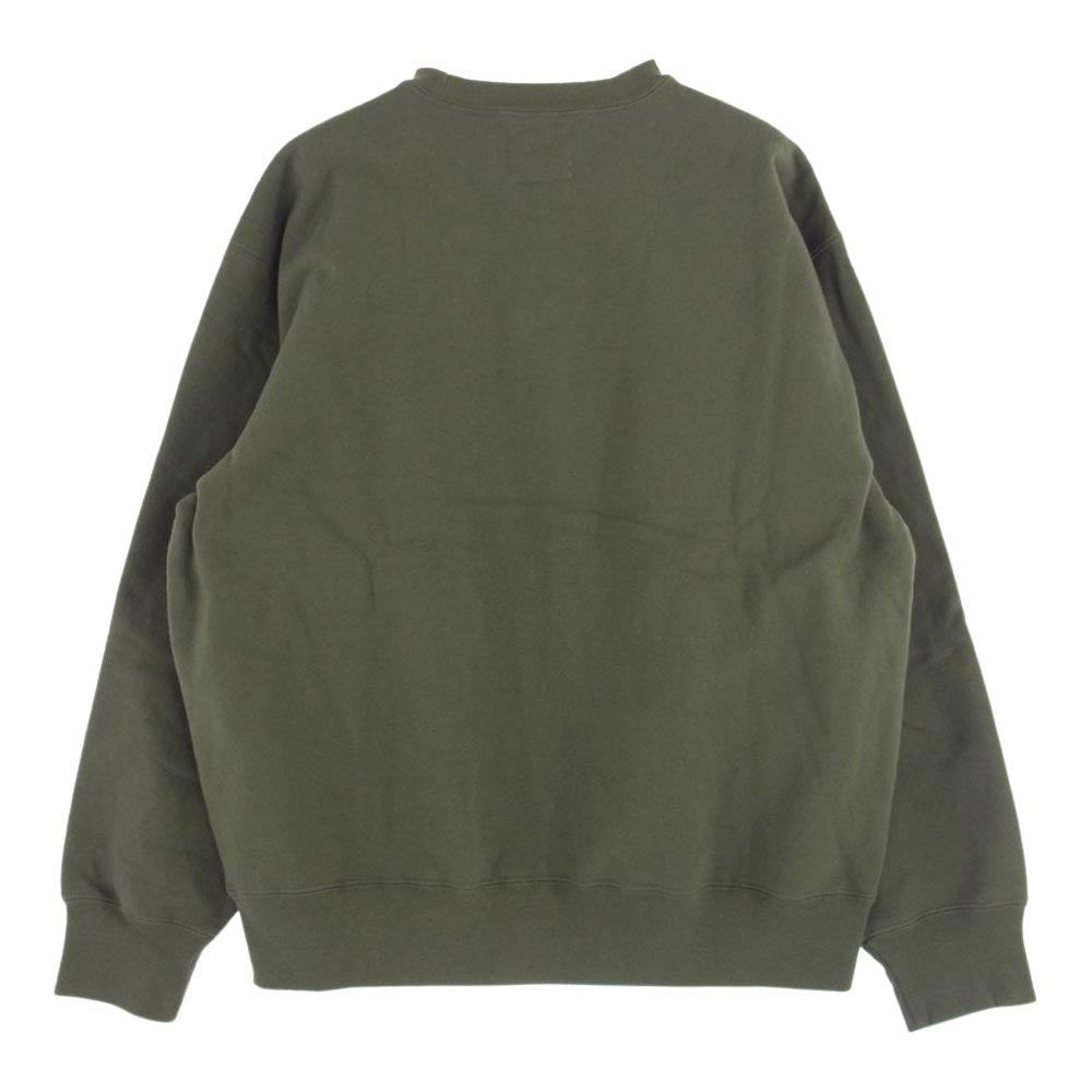 Supreme シュプリーム 20AW  × Yohji Yamamoto Crewneck ヨウジ ヤマモト フロントロゴ スウェット トレーナー カーキ系 M【極上美品】【中古】