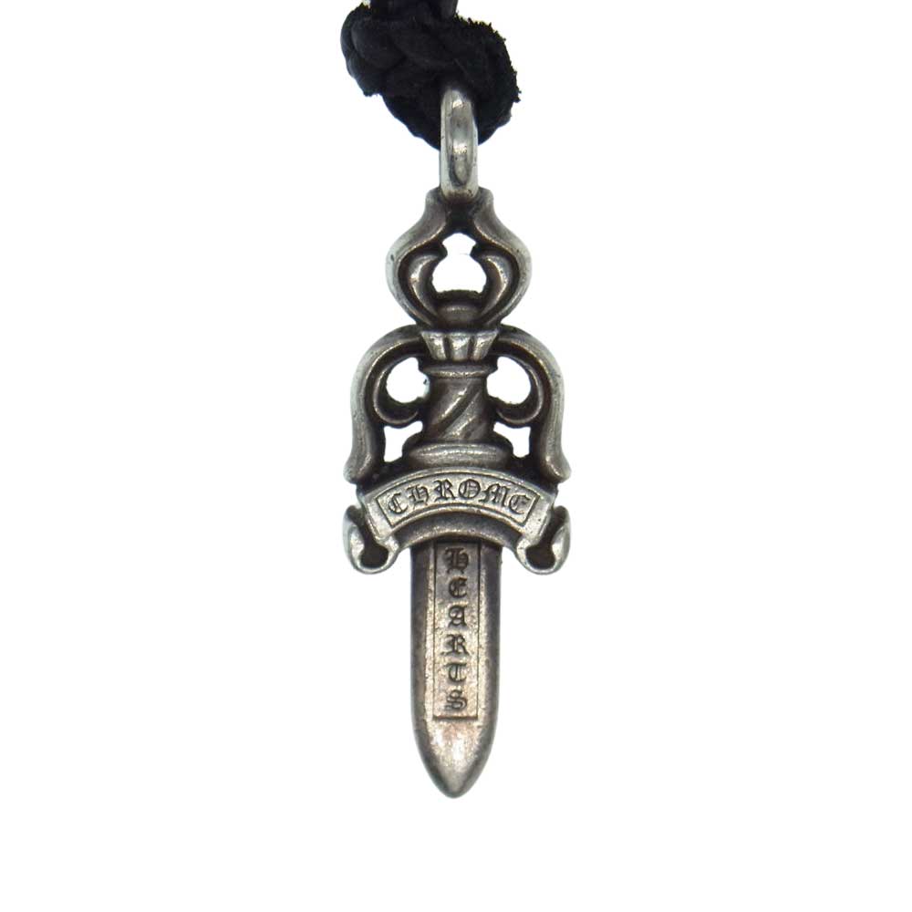 CHROME HEARTS クロムハーツ（原本無） DOUBLE DAGGER ダブルダガー ペンダント レザーブレード ネックレス シルバー系【中古】