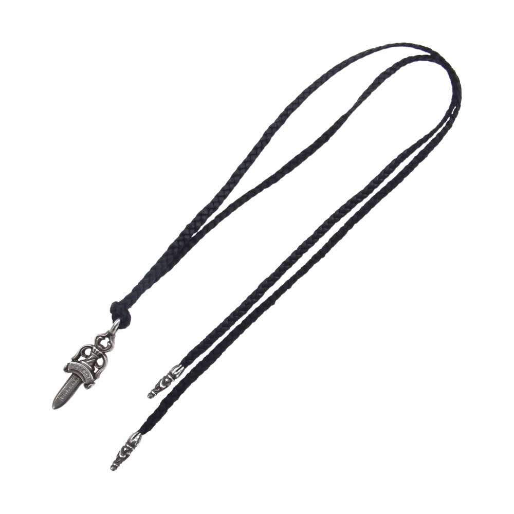 CHROME HEARTS クロムハーツ（原本無） DOUBLE DAGGER ダブルダガー ペンダント レザーブレード ネックレス シルバー系【中古】