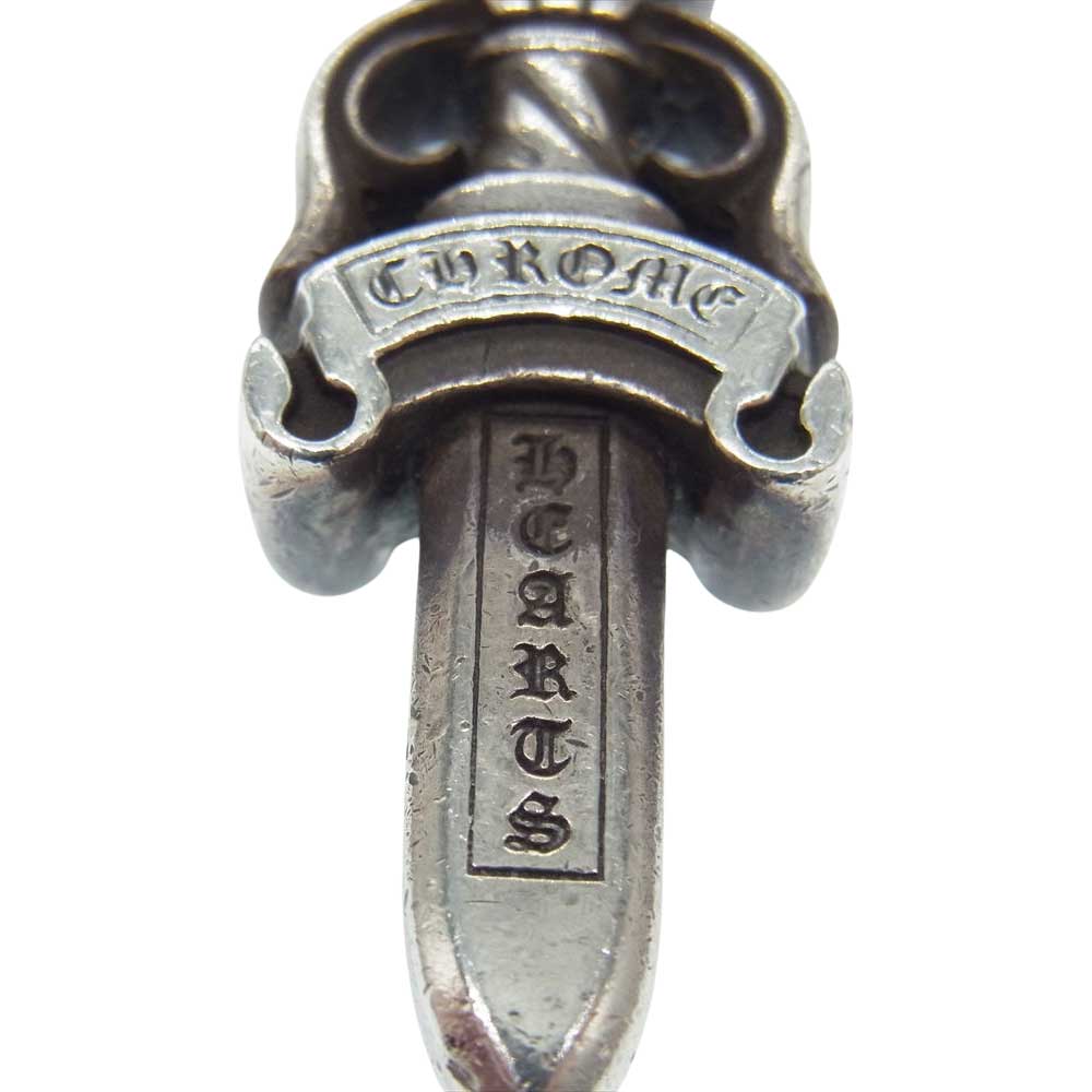 CHROME HEARTS クロムハーツ（原本無） DOUBLE DAGGER ダブルダガー ペンダント レザーブレード ネックレス シルバー系【中古】