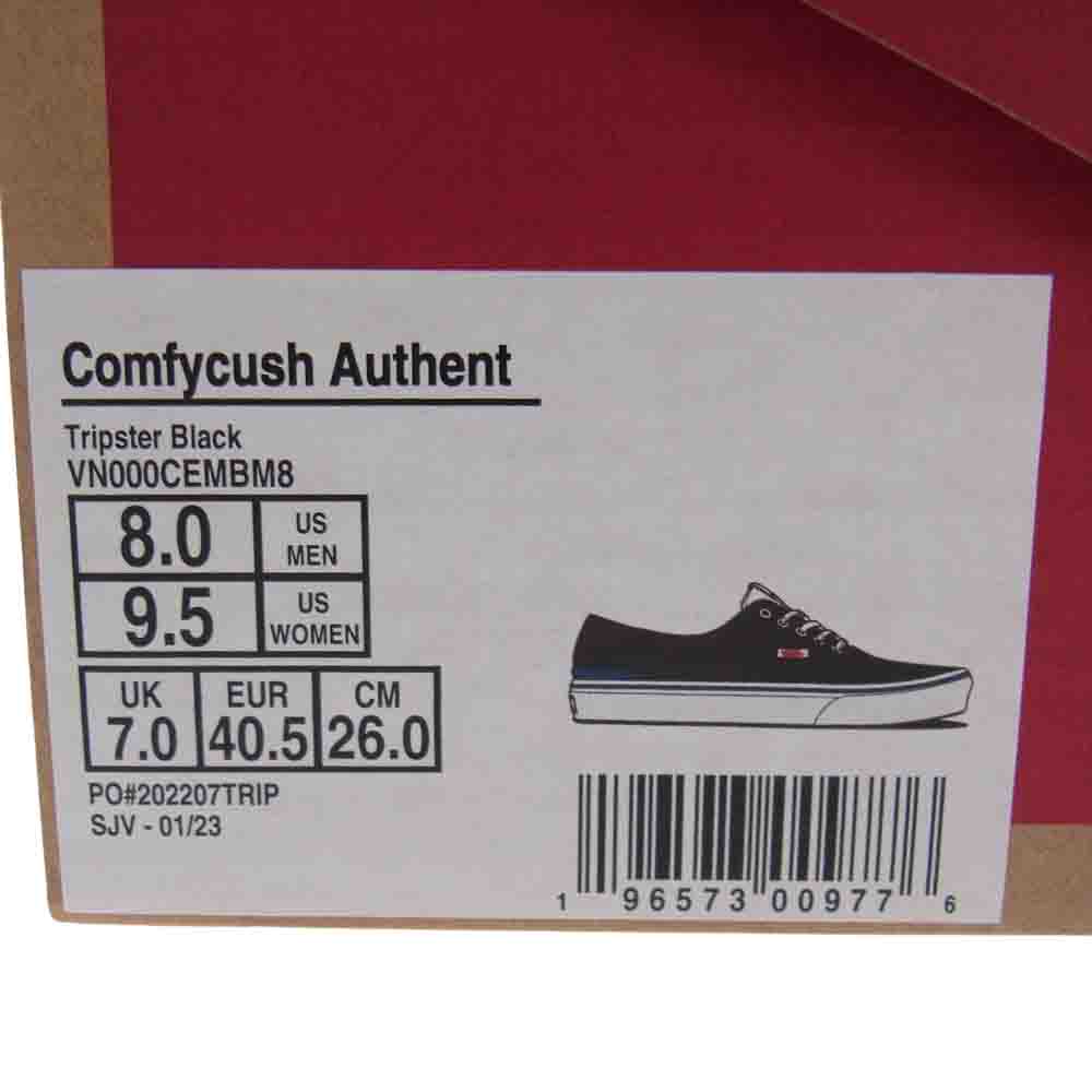 VANS バンズ × TRIPSTER  トリップスター COMFYCUSH AUTHENTIC HC コンフィクッシュ オーセンティック ローカット スニーカー ブラック系 26cm【新古品】【未使用】【中古】