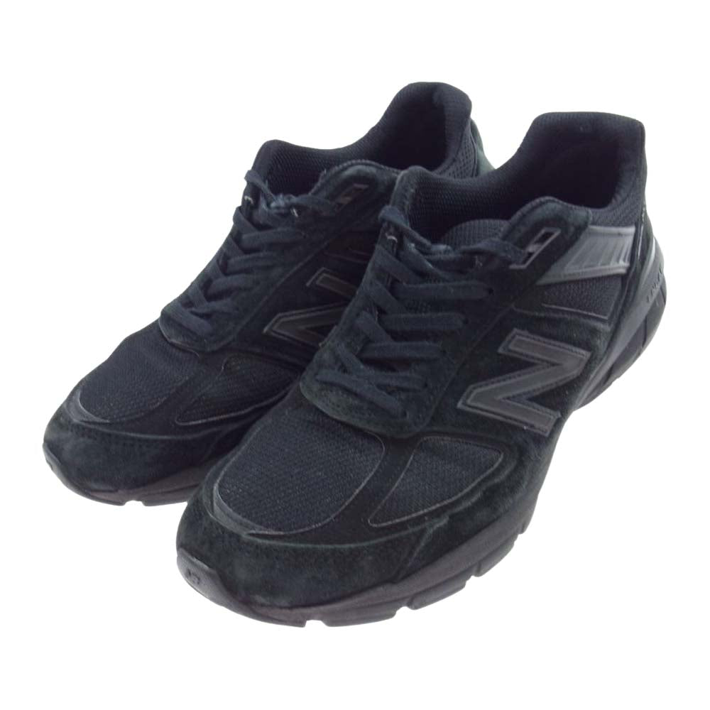 NEW BALANCE ニューバランス M990BB5  USA製 V5 トリプルブラック ローカット スニーカー ブラック系 28cm【中古】