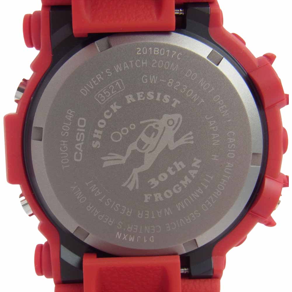 CASIO G-SHOCK カシオ ジーショック GW-8230NT-4JR FROGMAN 30th Anniversary フロッグマン タフソーラー 電波ソーラー ウオッチ  レッド系【極上美品】【中古】