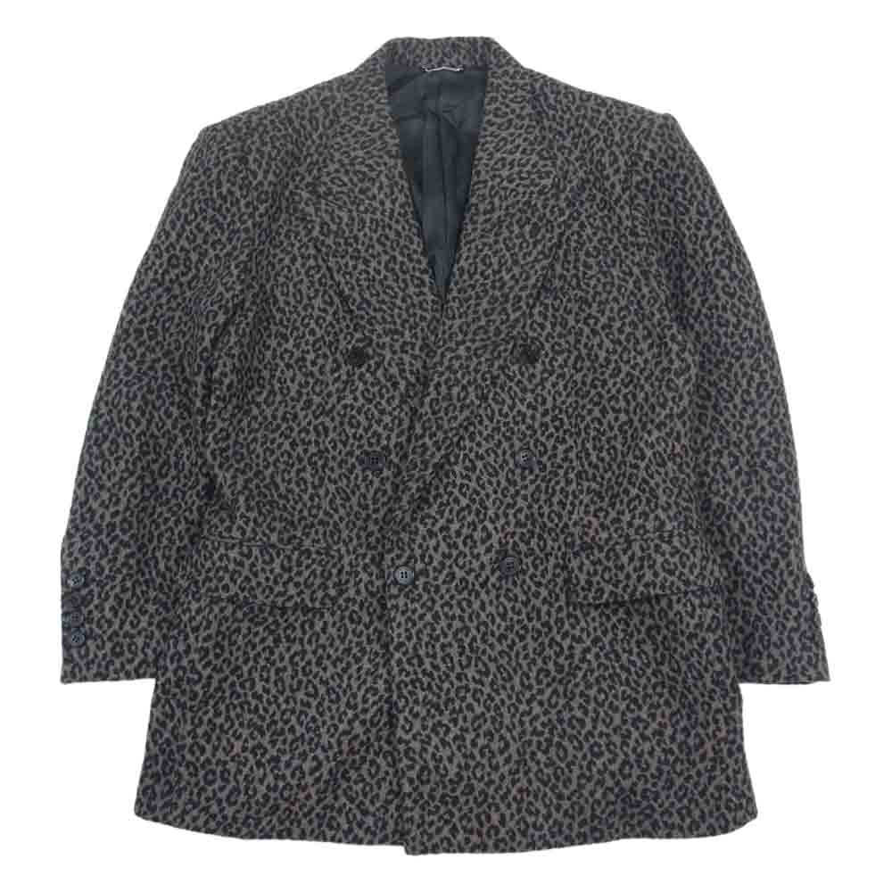 JOHN LAWRENCE SULLIVAN ジョンローレンスサリバン 19AW レオパード ダブルブレスト ジャケット テーラード ブラック系 46【中古】
