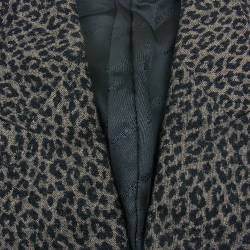 JOHN LAWRENCE SULLIVAN ジョンローレンスサリバン 19AW レオパード ダブルブレスト ジャケット テーラード ブラック系 46【中古】