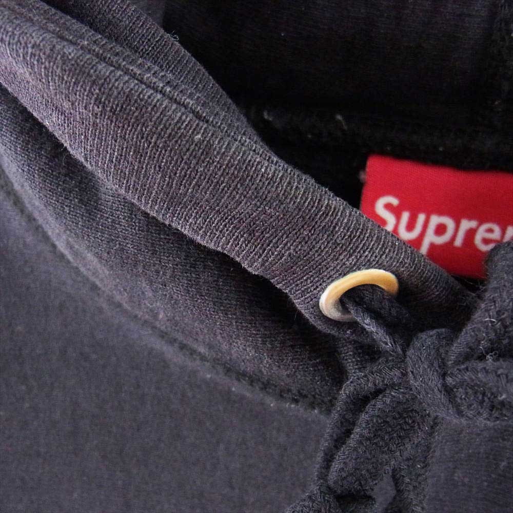 Supreme シュプリーム 18AW Classic Script Hooded Sweatshirt クラシック スクリプトロゴ 刺繍 プルオーバー フーデッド スウェット パーカー ブラック系 L【中古】