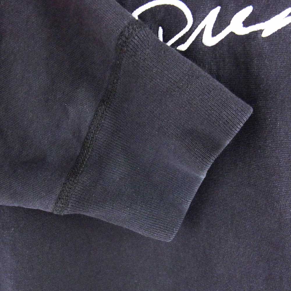 Supreme シュプリーム 18AW Classic Script Hooded Sweatshirt クラシック スクリプトロゴ 刺繍 プルオーバー フーデッド スウェット パーカー ブラック系 L【中古】