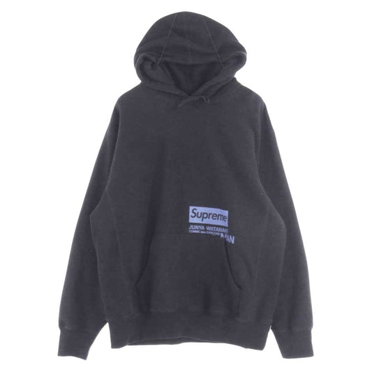 Supreme シュプリーム 21AW × JUNYA WATANABE COMME des Garcons MAN Hooded Sweatshirt ジュンヤ ワタナベ コムデギャルソン プルオーバー フーデッド スウェット パーカー ブラック系 L【中古】