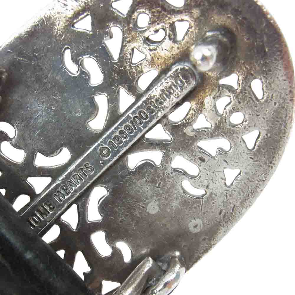 CHROME HEARTS クロムハーツ（原本無） OVAL CROSS STRAP1.5/1.5 クラシック オーバルクロス バックル レザーベルト ブラック系 34インチ（89cm）【中古】