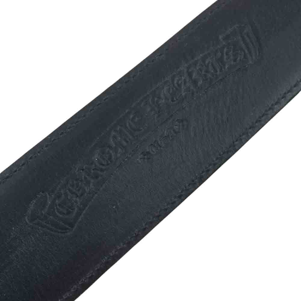 CHROME HEARTS クロムハーツ（原本無） BLT CLASSIC 3PC クラシック 3ピース レザー ベルト ブラック系 36インチ（94cm）【中古】
