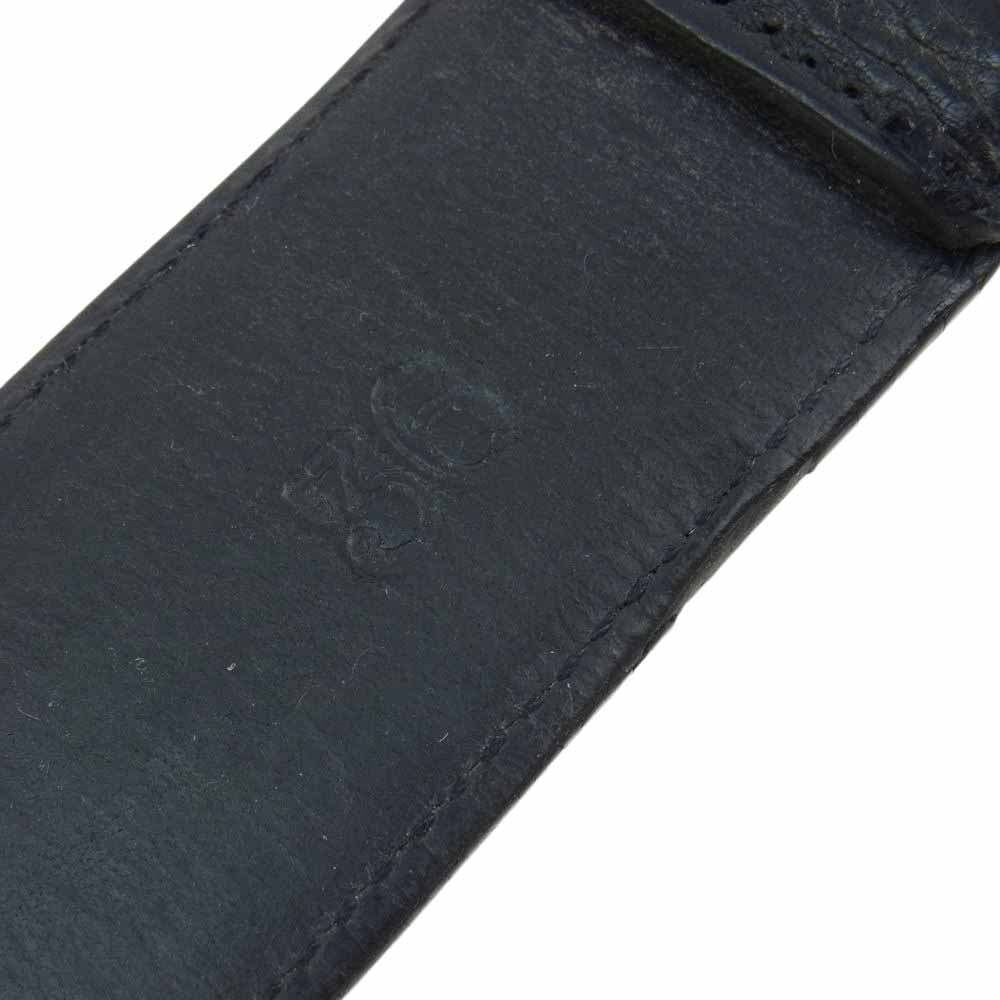CHROME HEARTS クロムハーツ（原本無） BLT CLASSIC 3PC クラシック 3ピース レザー ベルト ブラック系 36インチ（94cm）【中古】