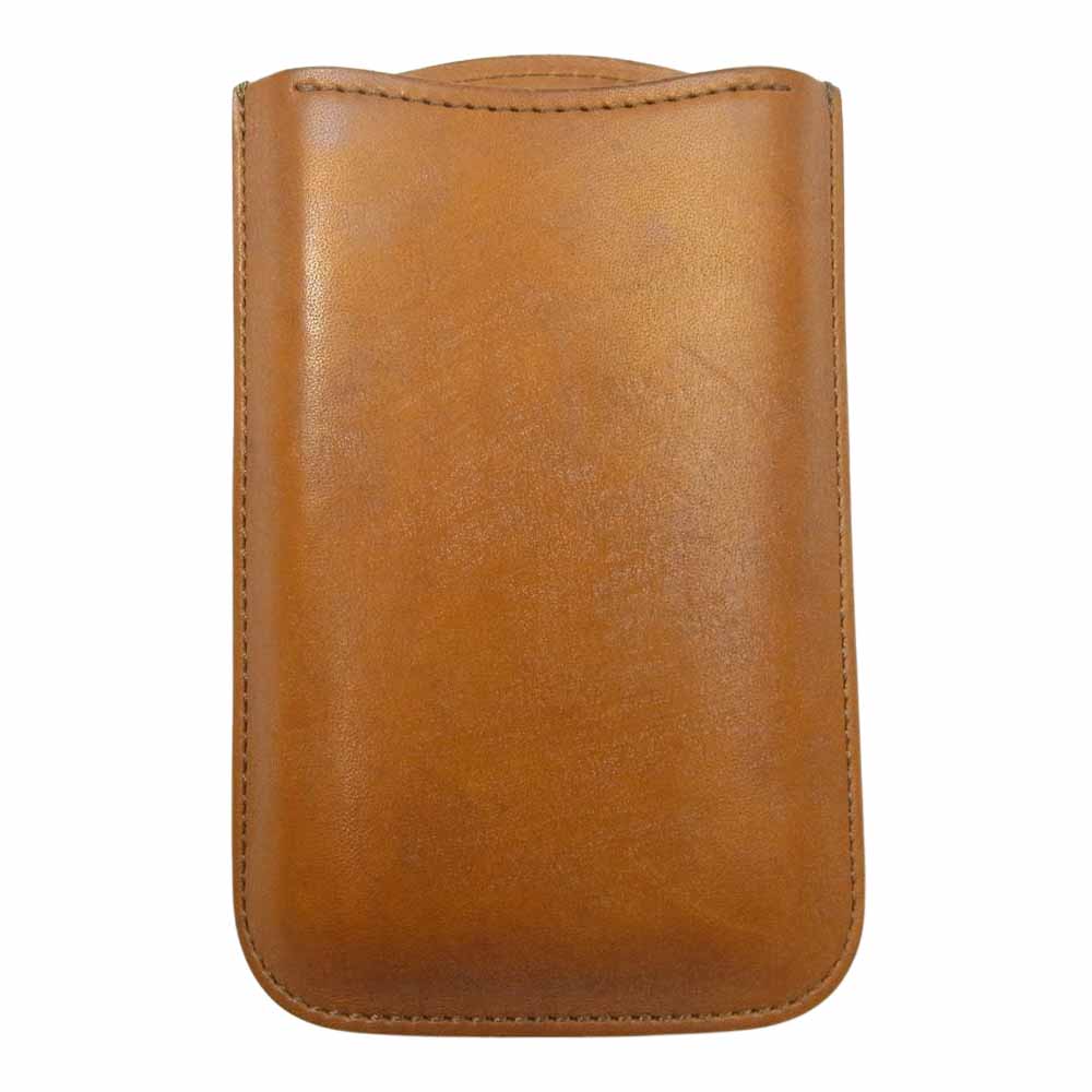 WILDSWANS ワイルドスワンズ FULL GRAIN BRIDLE / PLYMOUTH-S フルグレイン ブライドルレザー スマートフォンケース 携帯 ケース ライトブラウン系【極上美品】【中古】
