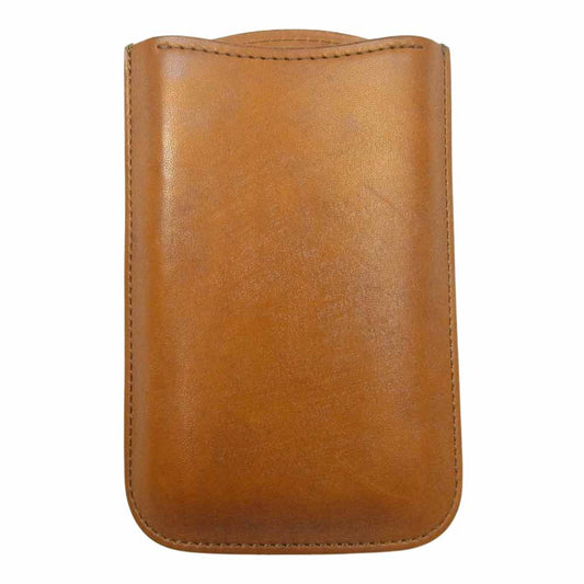 WILDSWANS ワイルドスワンズ FULL GRAIN BRIDLE / PLYMOUTH-S フルグレイン ブライドルレザー スマートフォンケース 携帯 ケース ライトブラウン系【極上美品】【中古】