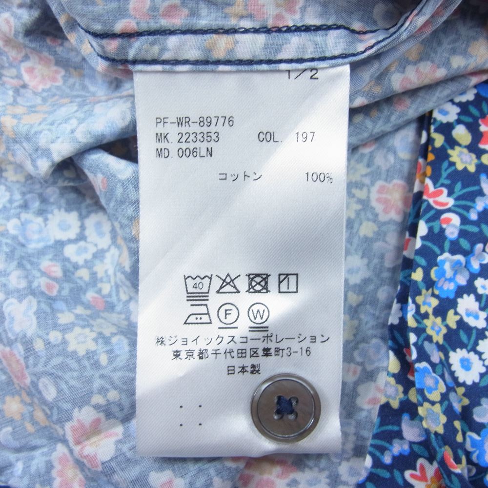 Paul Smith ポール・スミス 長袖 花柄 シャツ  ネイビー系 L【中古】