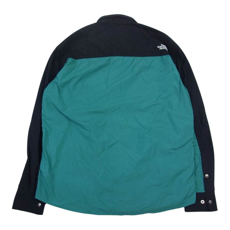 THE NORTH FACE ノースフェイス NR11961 L/S NUPTSE SHIRT ロングスリーブヌプシ シャツ ブラック系 グリーン系 M【中古】