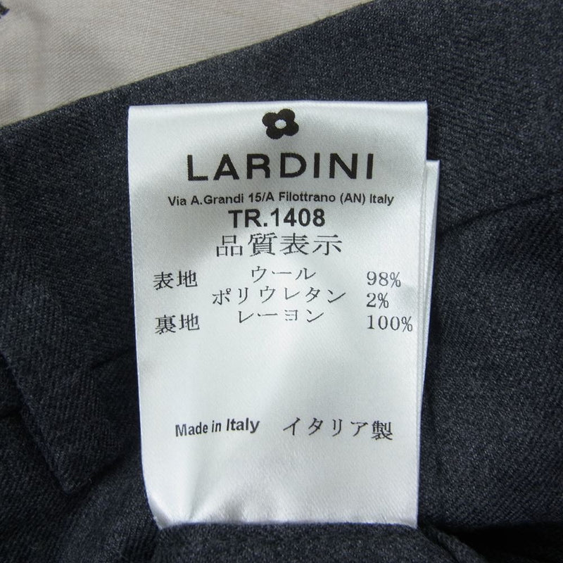 LARDINI ラルディーニ LANA WOOL ウール スラックス パンツ グレー系 44【中古】