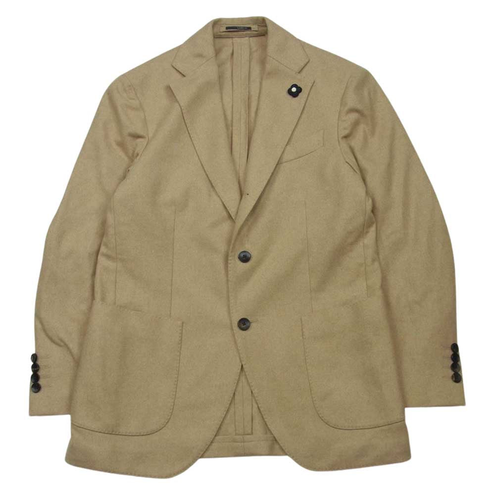 LARDINI ラルディーニ 国内正規品 ブートニエール付 カシミヤ ウール テーラード ジャケット ベージュ系 46【中古】