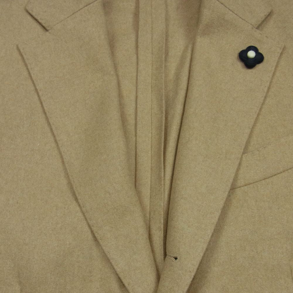 LARDINI ラルディーニ 国内正規品 ブートニエール付 カシミヤ ウール テーラード ジャケット ベージュ系 46【中古】