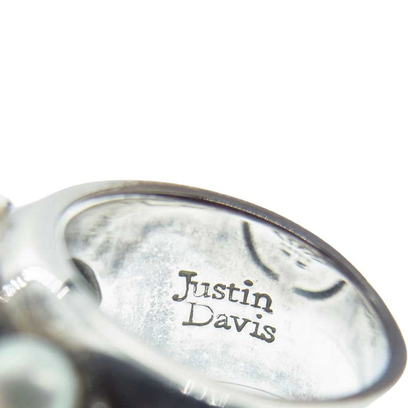 Justin Davis ジャスティンデイビス Skull Drops スカル ドロップス パール リング シルバー系 10号【中古】