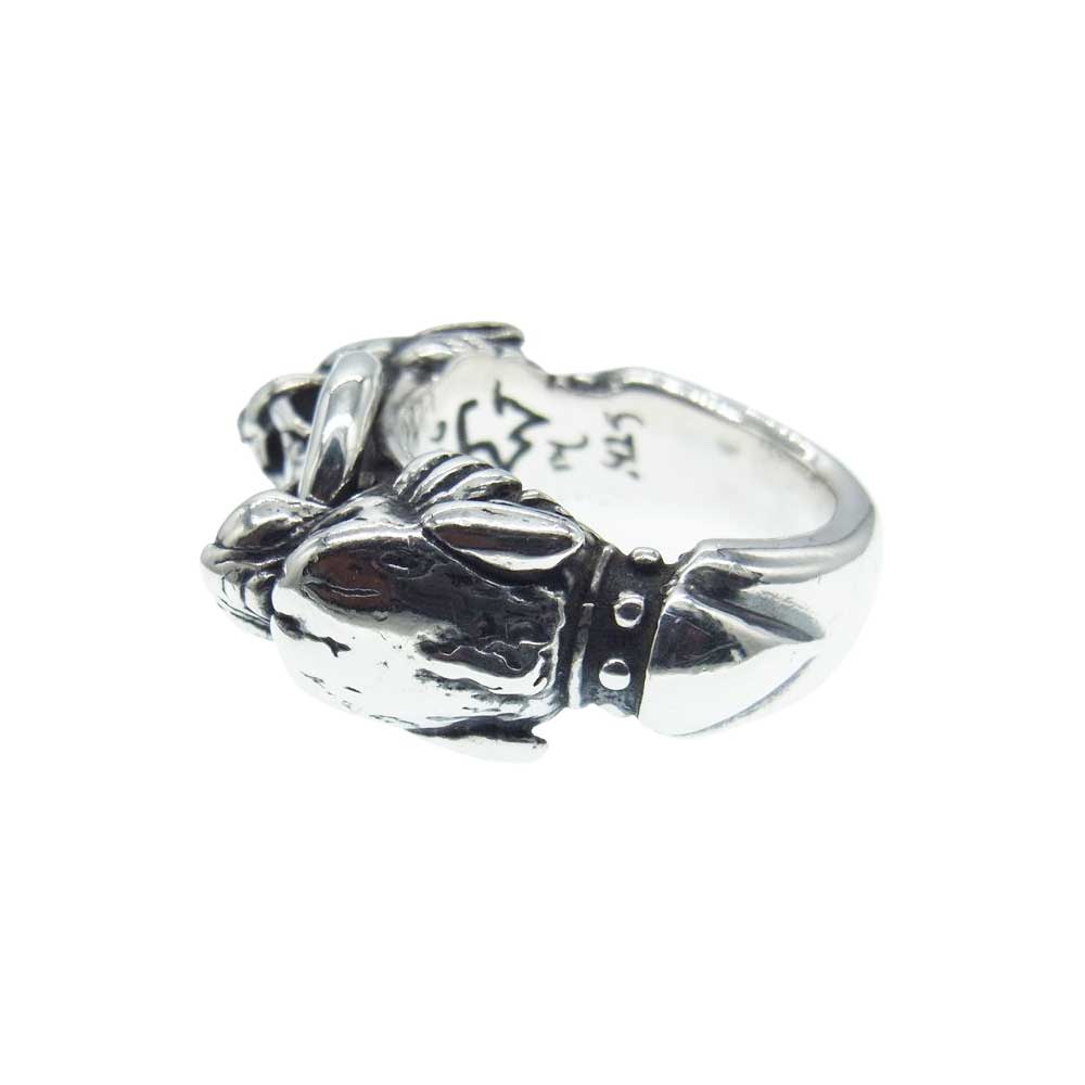 TRAVIS WALKER トラヴィスワーカー RGS177 DOUBLE SABER RING WITH SILVER RING ダブル サーベルタイガー リング シルバー系 20号【中古】